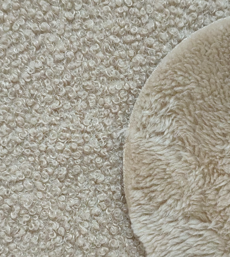 Plush Teddy Boucle Bonded Arctic Polar Velvet Fabric (Q07)