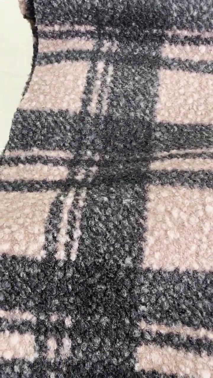 Printed Bouclé Bonded with Polar Fleece Fabric 500 GSM (180 CM)