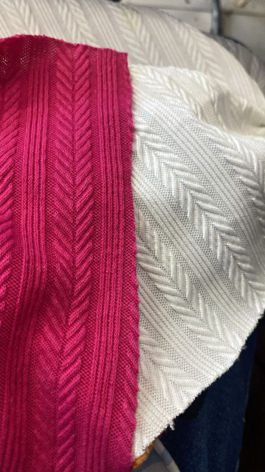 BK2024061702 Textured Fancy Herringbone Rib Knit Fabric 240 GSM (BK2024061702) - wholesale fabric KG China mill