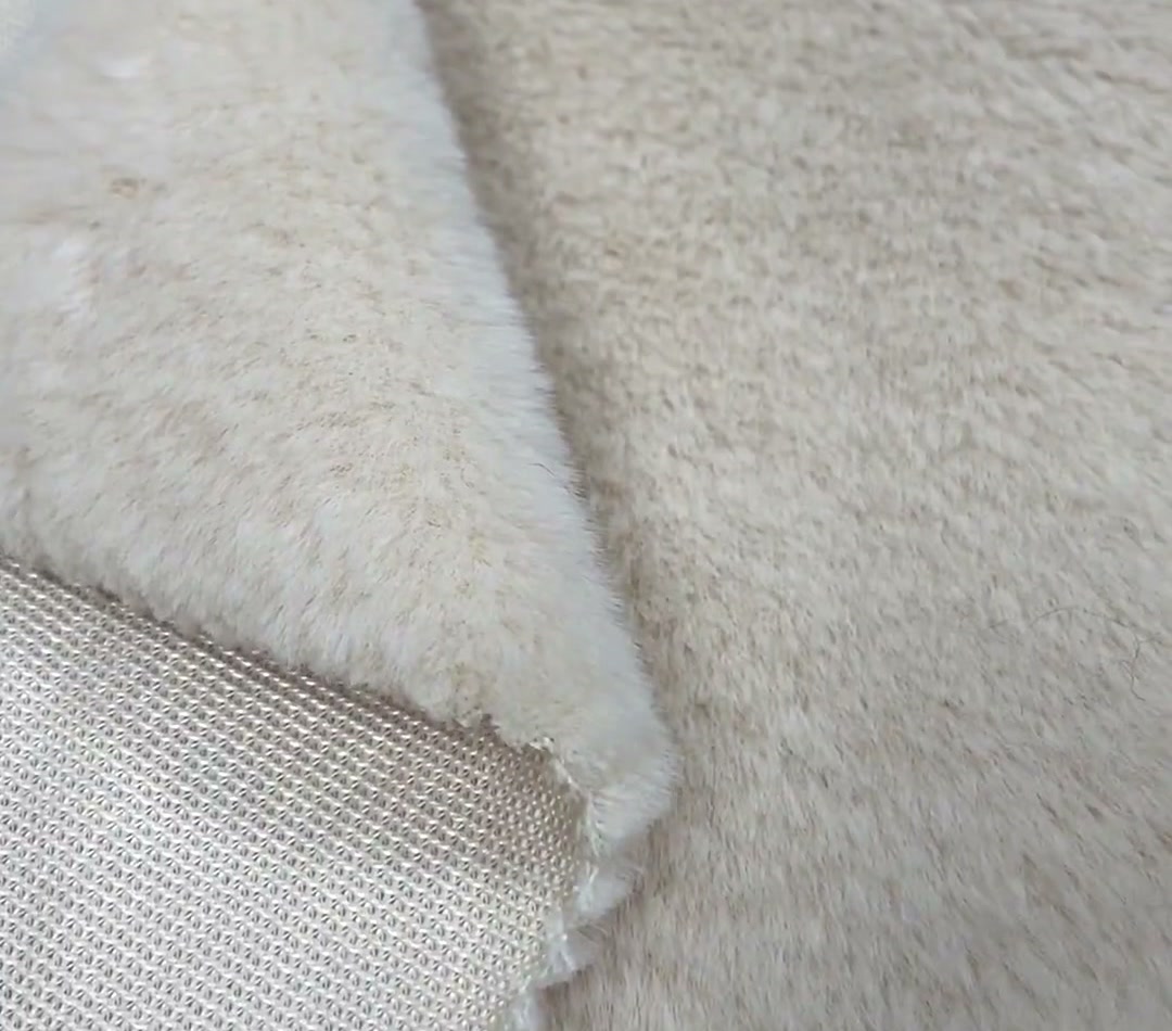 Solid Faux Rabbit Fur Plush Fleece Fabric (PELO CONEJO) — 27 Colors Factory Direct Swatch Card